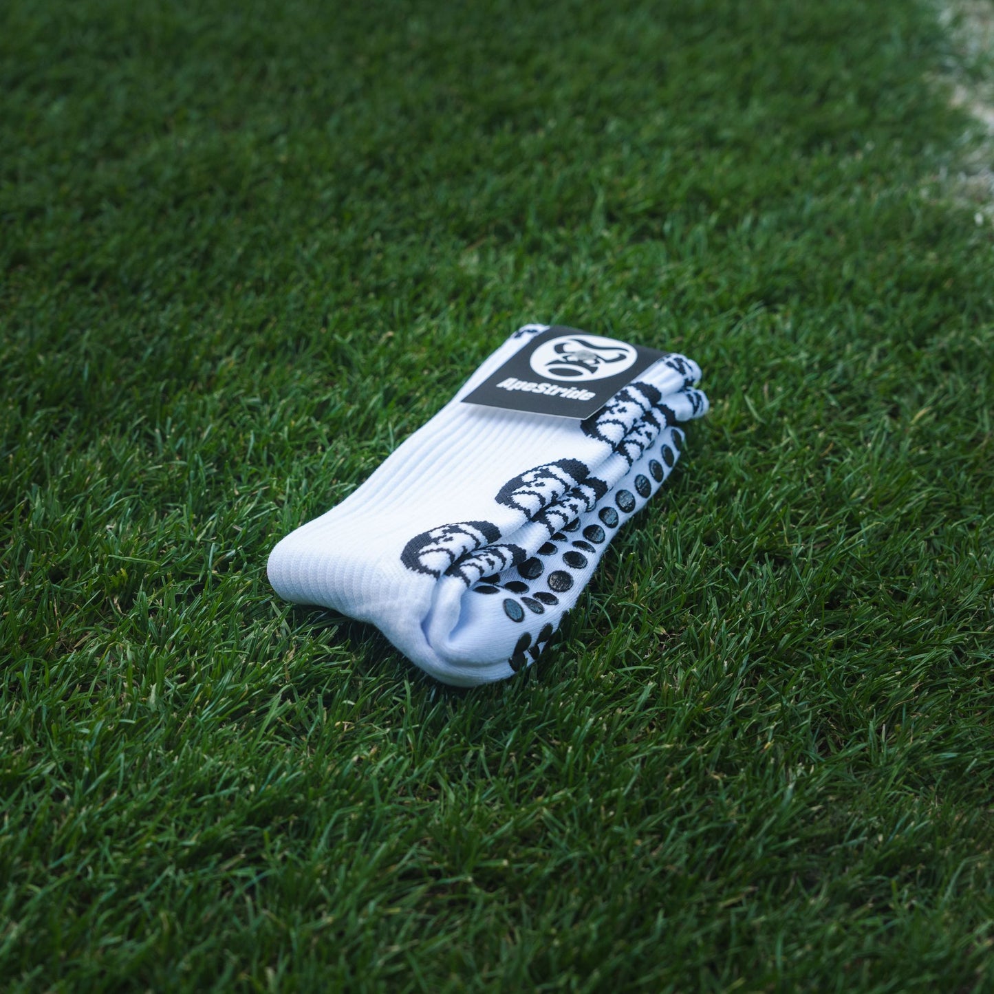 White Youth Sports Grip Socks