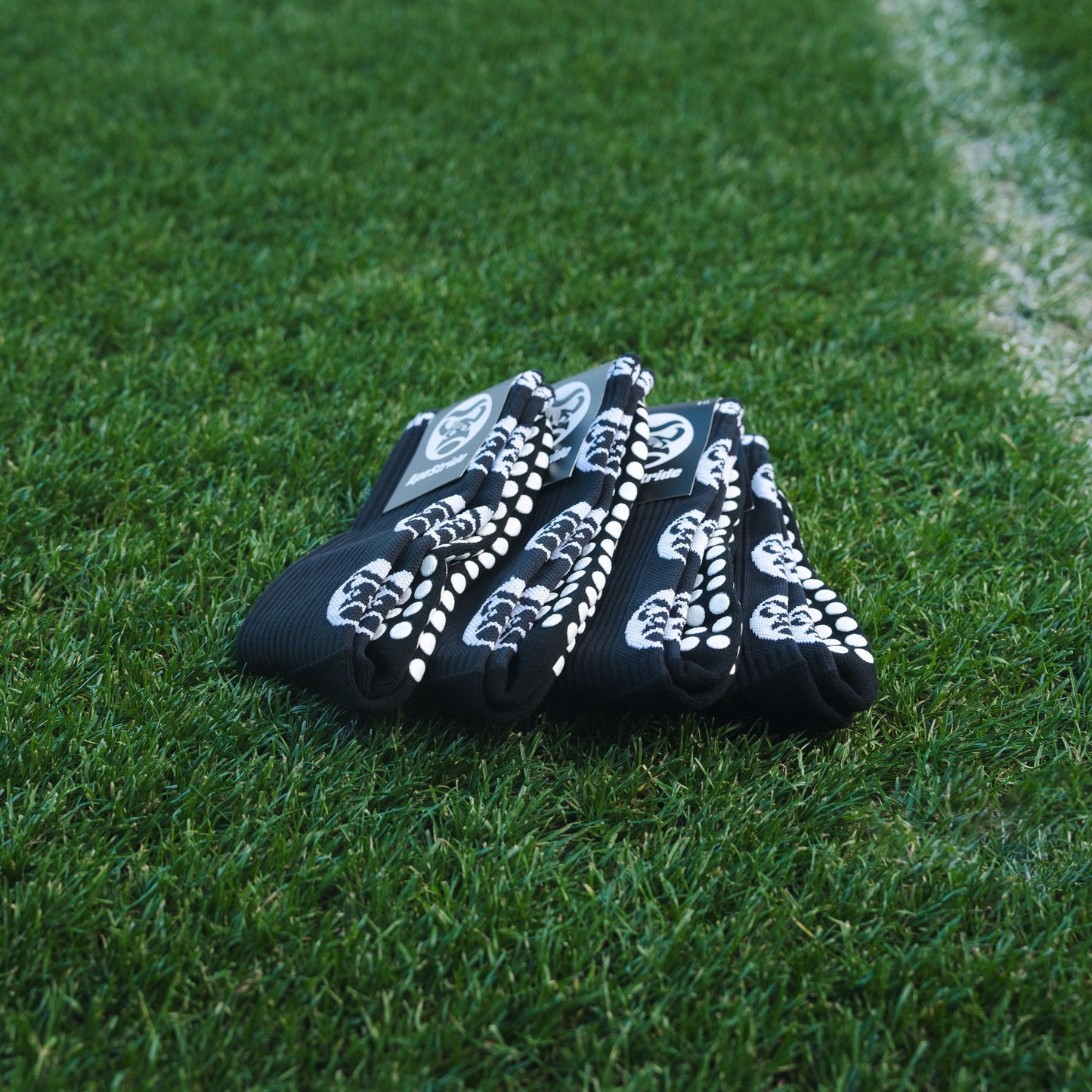 Black 4 Pack of Sports Grip Socks Bundle