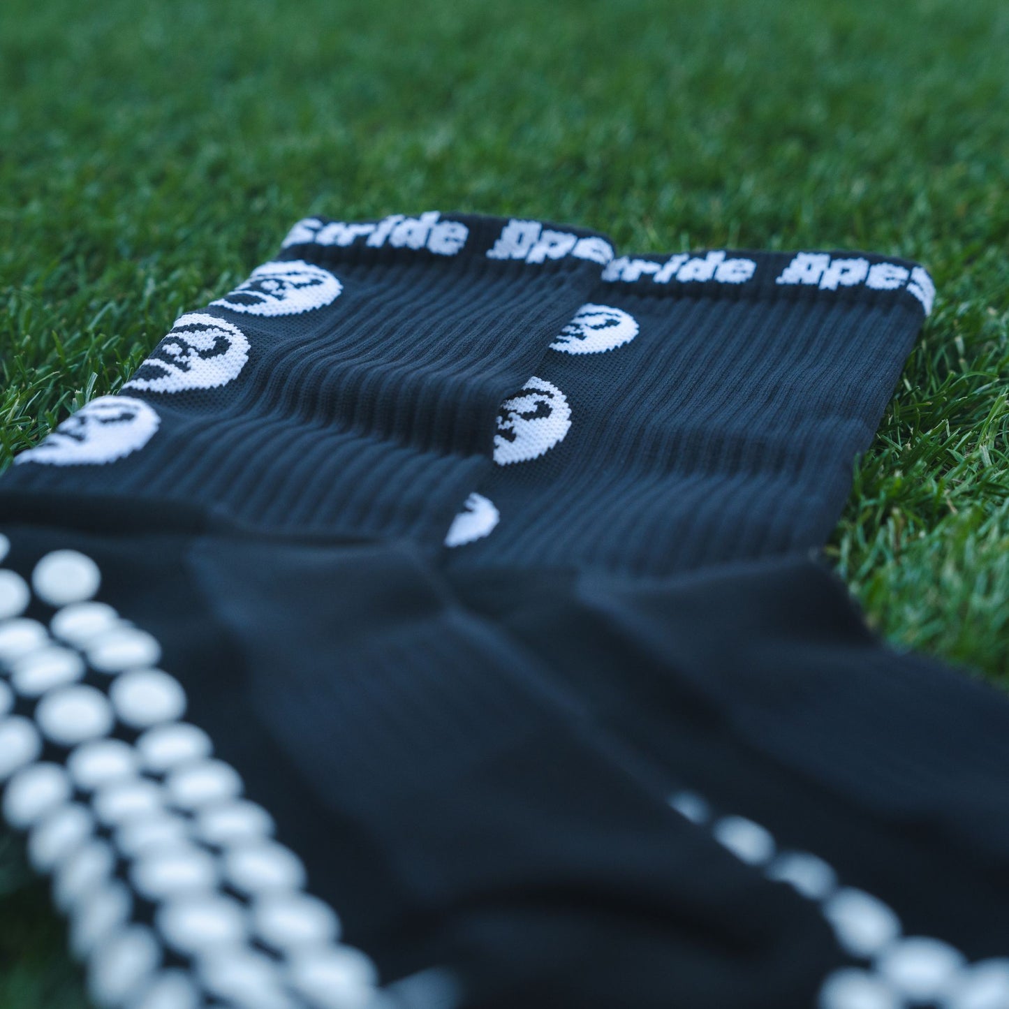 Black Youth Sports Grip Socks